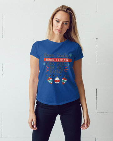 Tricouri dama - Tricou unisex 100% bumbac Colectia Christmas, sarbatori de Craciun