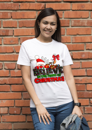 Tricouri dama - Tricou unisex 100% bumbac Colectia Christmas, sarbatori de Craciun