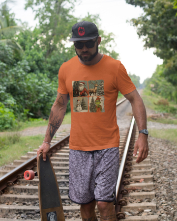 Tricouri barbati - Tricou unisex 100% bumbac Colectia Christmas, sarbatori de Craciun