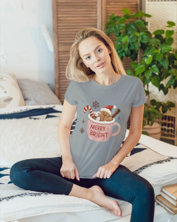 Tricouri dama - Tricou unisex 100% bumbac Colectia Christmas, sarbatori de Craciun