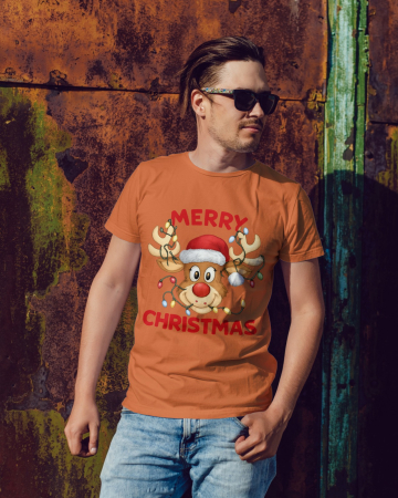 Tricouri barbati - Tricou unisex 100% bumbac Colectia Christmas, sarbatori de Craciun