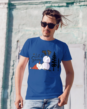 Pentru barbati - Tricou unisex 100% bumbac Colectia Christmas, sarbatori de Craciun