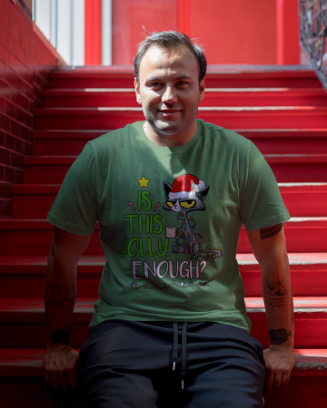 Tricouri barbati - Tricou unisex 100% bumbac Colectia Christmas, sarbatori de Craciun