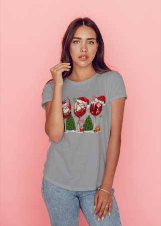 Tricouri dama - Tricou unisex 100% bumbac Colectia Christmas, sarbatori de Craciun