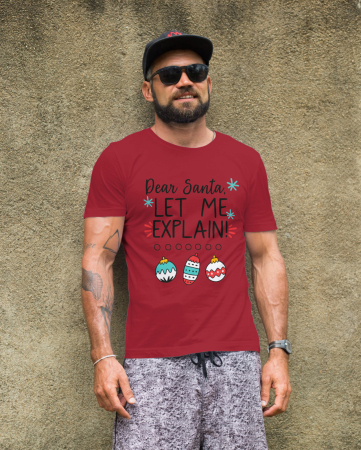 Tricouri barbati - Tricou unisex 100% bumbac Colectia Christmas, sarbatori de Craciun