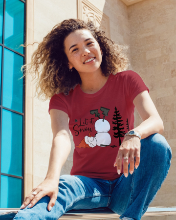 Tricouri dama - Tricou unisex 100% bumbac Colectia Christmas, sarbatori de Craciun