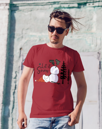 Tricouri barbati - Tricou unisex 100% bumbac Colectia Christmas, sarbatori de Craciun