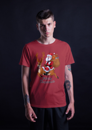 Tricouri barbati - Tricou unisex 100% bumbac Colectia Christmas, sarbatori de Craciun