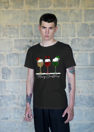 Tricouri barbati - Tricou unisex 100% bumbac Colectia Christmas, sarbatori de Craciun