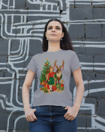 Tricouri dama - Tricou unisex 100% bumbac Colectia Christmas, sarbatori de Craciun