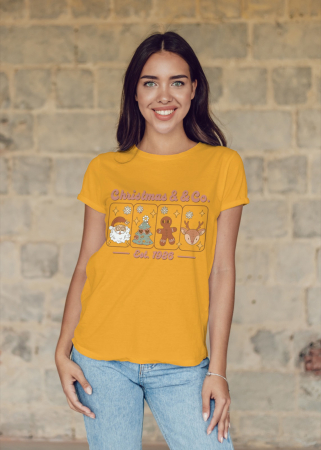 Tricouri dama - Tricou unisex 100% bumbac Colectia Christmas, sarbatori de Craciun