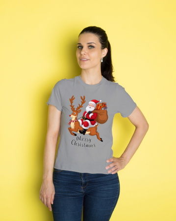 Tricouri dama - Tricou unisex 100% bumbac Colectia Christmas, sarbatori de Craciun