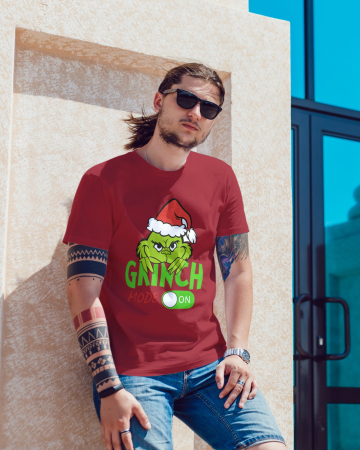 Tricouri barbati - Tricou unisex 100% bumbac Colectia Grinch Christmas, sarbatori de Craciun