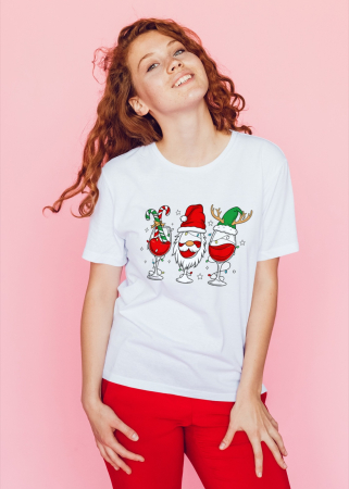 Tricouri dama - Tricou unisex 100% bumbac Colectia Christmas, sarbatori de Craciun