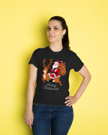 Tricouri dama - Tricou unisex 100% bumbac Colectia Christmas, sarbatori de Craciun