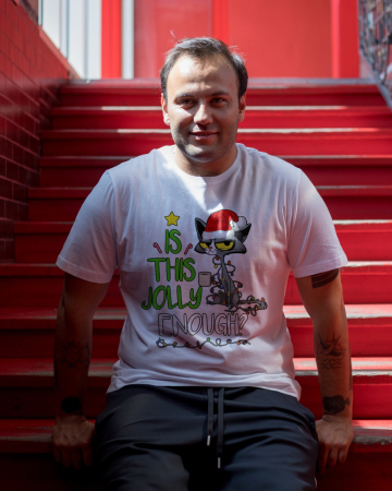 Tricouri barbati - Tricou unisex 100% bumbac Colectia Christmas, sarbatori de Craciun