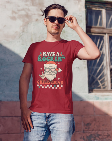 Tricouri barbati - Tricou unisex 100% bumbac Colectia Christmas, sarbatori de Craciun