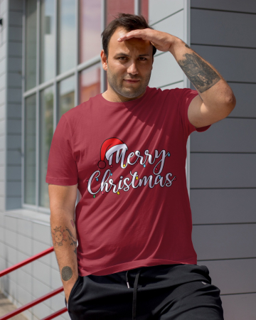 Tricouri barbati - Tricou unisex 100% bumbac Colectia Christmas, sarbatori de Craciun