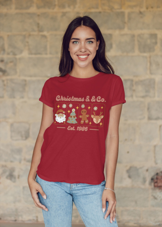 Tricouri dama - Tricou unisex 100% bumbac Colectia Christmas, sarbatori de Craciun