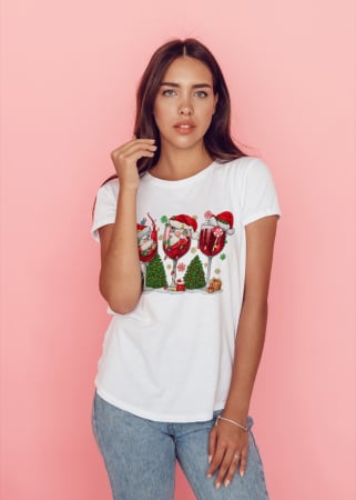 Tricouri dama - Tricou unisex 100% bumbac Colectia Christmas, sarbatori de Craciun