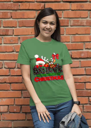 Tricouri dama - Tricou unisex 100% bumbac Colectia Christmas, sarbatori de Craciun