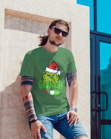 Tricouri barbati - Tricou unisex 100% bumbac Colectia Grinch Christmas, sarbatori de Craciun