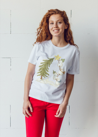 Tricouri dama - Tricou unisex 100% bumbac Colectia Christmas, sarbatori de Craciun