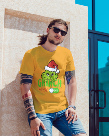 Tricouri barbati - Tricou unisex 100% bumbac Colectia Grinch Christmas, sarbatori de Craciun