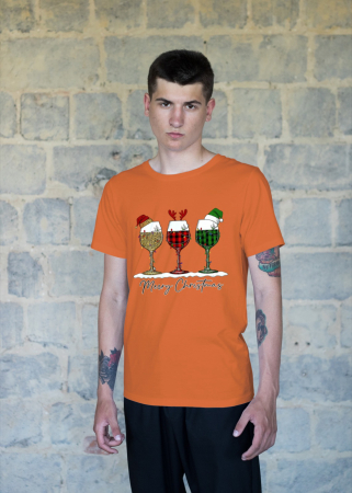 Tricouri barbati - Tricou unisex 100% bumbac Colectia Christmas, sarbatori de Craciun