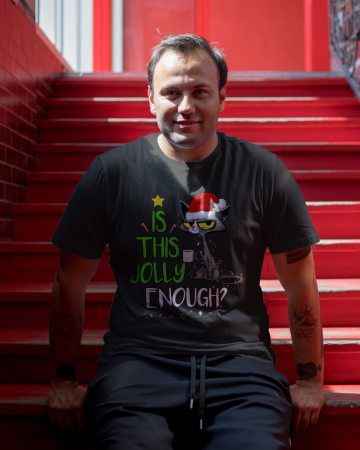 Tricouri barbati - Tricou unisex 100% bumbac Colectia Christmas, sarbatori de Craciun