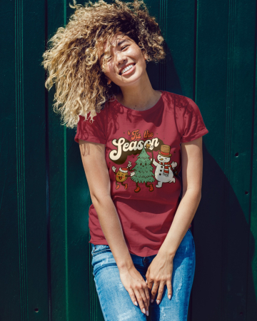 Tricouri dama - Tricou unisex 100% bumbac Colectia Christmas, sarbatori de Craciun