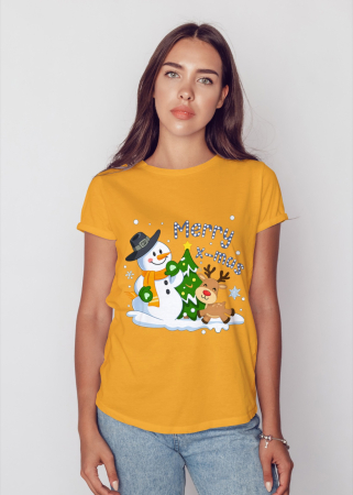 Tricouri dama - Tricou unisex 100% bumbac Colectia Christmas, sarbatori de Craciun