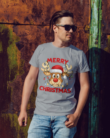 Tricouri barbati - Tricou unisex 100% bumbac Colectia Christmas, sarbatori de Craciun