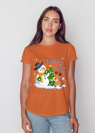 Tricouri dama - Tricou unisex 100% bumbac Colectia Christmas, sarbatori de Craciun