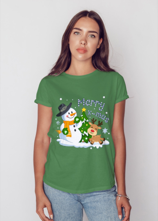 Tricouri dama - Tricou unisex 100% bumbac Colectia Christmas, sarbatori de Craciun