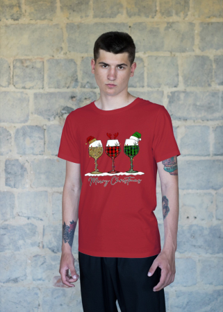 Tricouri barbati - Tricou unisex 100% bumbac Colectia Christmas, sarbatori de Craciun