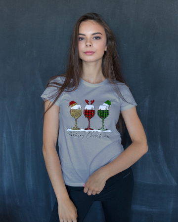 Tricouri dama - Tricou unisex 100% bumbac Colectia Christmas, sarbatori de Craciun