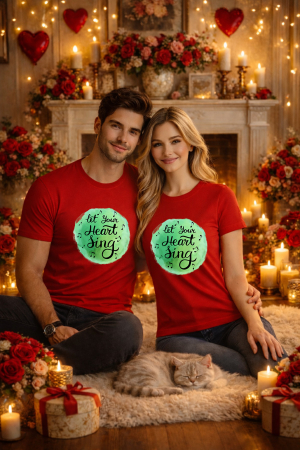 Tricouri unisex - Tricou unisex 100% Bumbac personalizat Colectia Valentine’s Day, Dragobete, cadou cupluri