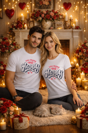 Valentine's Day - Tricou unisex 100% Bumbac personalizat Colectia Valentine’s Day, Dragobete, cadou cupluri