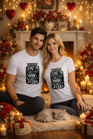 Tricouri unisex - Tricou unisex 100% Bumbac personalizat Colectia Valentine’s Day, Dragobete, cadou cupluri