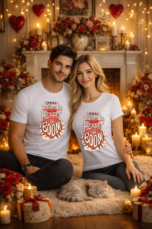 Tricouri unisex - Tricou unisex 100% Bumbac personalizat Colectia Valentine’s Day, Dragobete, cadou cupluri