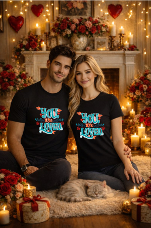 Tricouri unisex - Tricou unisex 100% Bumbac personalizat Colectia Valentine’s Day, Dragobete, cadou cupluri