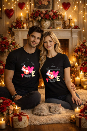 Tricouri unisex - Tricou unisex 100% Bumbac personalizat Colectia Valentine’s Day, Dragobete, cadou cupluri