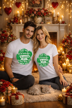 Tricouri unisex - Tricou unisex 100% Bumbac personalizat Colectia Valentine’s Day, Dragobete, cadou cupluri