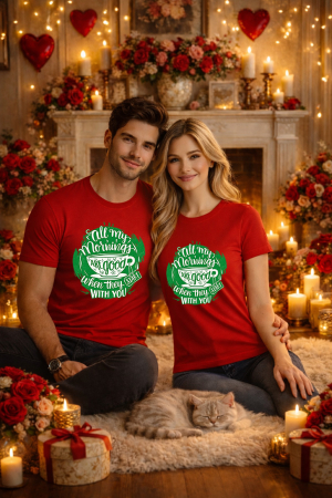 Tricouri unisex - Tricou unisex 100% Bumbac personalizat Colectia Valentine’s Day, Dragobete, cadou cupluri