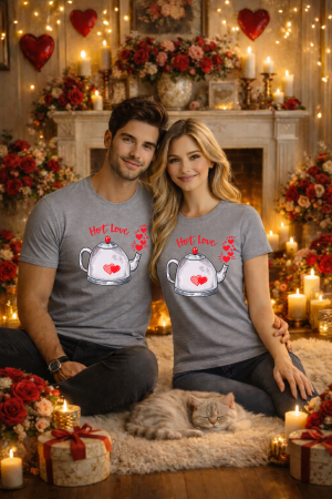 Tricouri unisex - Tricou unisex 100% Bumbac personalizat Colectia Valentine’s Day, Dragobete, cadou cupluri