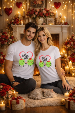 Tricouri unisex - Tricou unisex 100% Bumbac personalizat Colectia Valentine’s Day, Dragobete, cadou cupluri