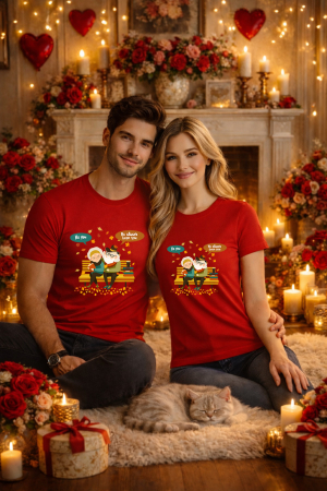 Tricouri unisex - Tricou unisex 100% Bumbac personalizat Colectia Valentine’s Day, Dragobete, cadou cupluri