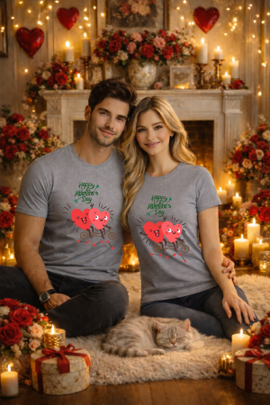 Tricouri unisex - Tricou unisex 100% Bumbac personalizat Colectia Valentine’s Day, Dragobete, cadou cupluri