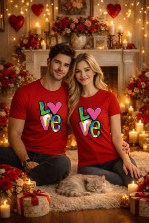 Valentine's Day - Tricou unisex 100% Bumbac personalizat Colectia Valentine’s Day, Dragobete, cadou cupluri